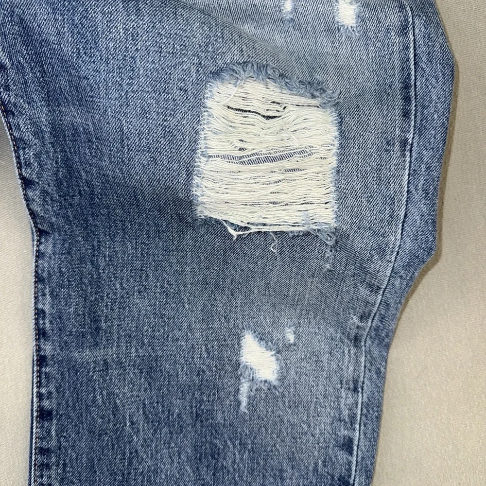 Men's Lucky Brand 121 Slim Straight Stretch Distressed Jeans Blue Size 36x32